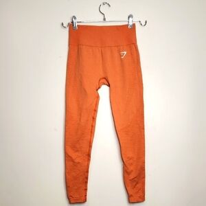Gymshark‎ Orange Leggings Women Sport Gym Comfy